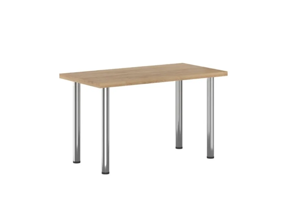 Népszerű Étkezőasztal arany tölgyfa dekorációval 120x67cm króm lábakkal