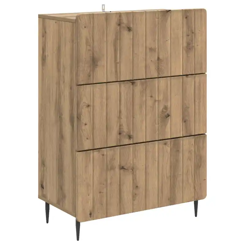 Vedd meg most vidaXL Fiókos szekrény Kézműves Tölgy 66 x 34,5 x 92 cm Szerelt Fa