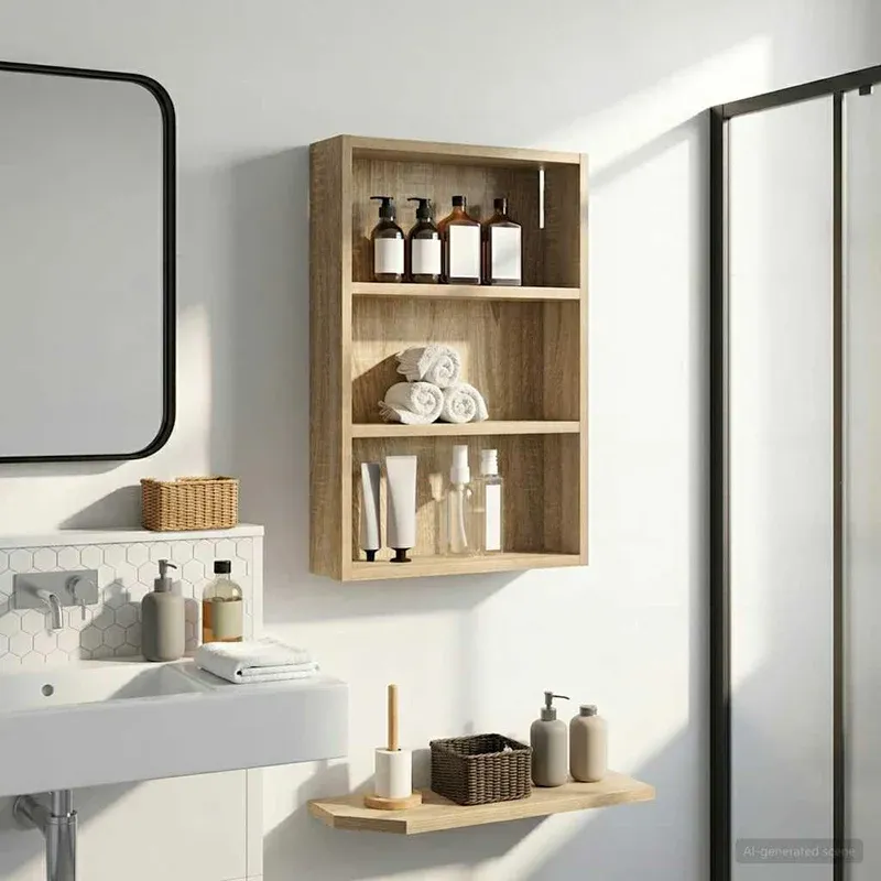 vidaXL Fürdőszobai faliszekrény Sonoma tölgy 40 x 10 x 60,5 cm Legjobb ár