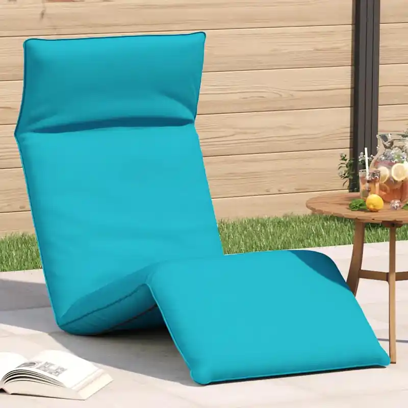 vidaXL türkizkék oxford-szövet összecsukható napozóágy 175x54x8,5 cm Vedd meg online