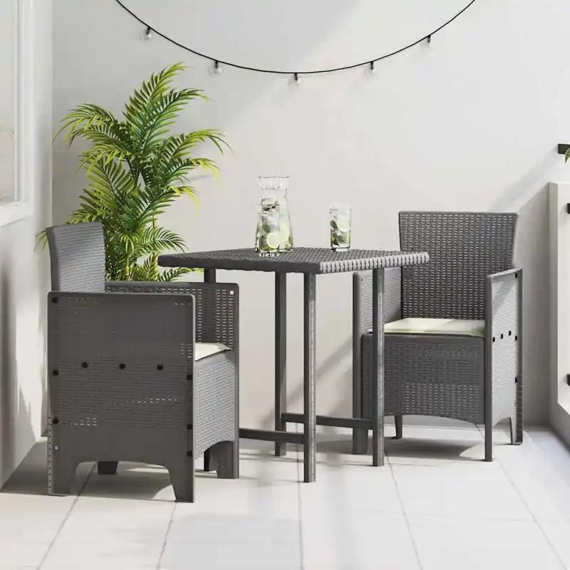 Kihagyhatatlan ajánlat vidaXL Kerti Szék 2 pcs Világosszürke 53 x 49 x 85 cm Polipropilén