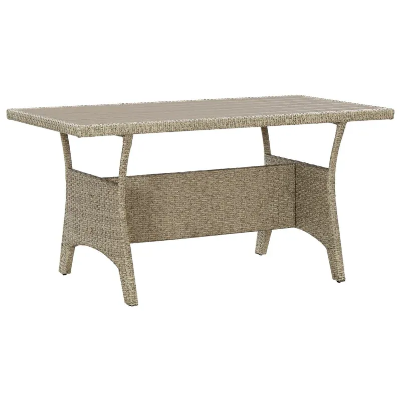 Exkluzív ajánlat vidaXL szürke polyrattan kerti asztal 120 x 70 x 66 cm