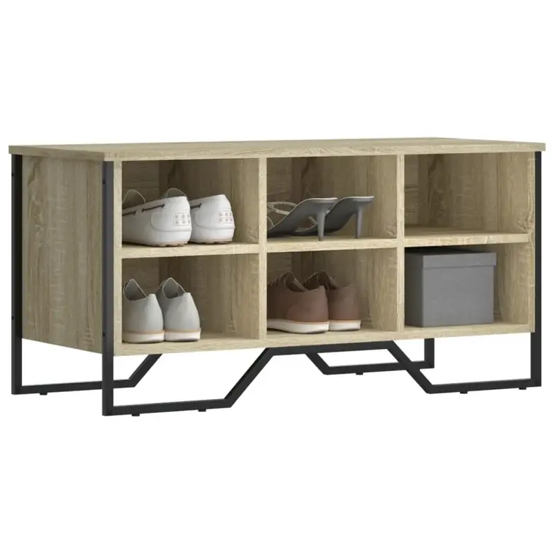 Akció vidaXL sonoma tölgy színű szerelt fa cipőszekrény 90 x 38 x 45,5 cm