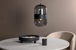 Kedvezményes ár deLOHN Dropp Csillár / függőlámpa, Üveg, Fekete
