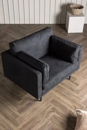 Utolsó esély deLOHN Boom Fotel, Polyester Linen, Fekete