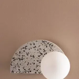 Kedvezményes ár deLOHN Abbeville Fali lámpa, Terrazzo, Fehér