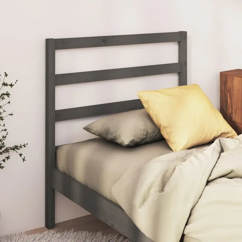 vidaXL szürke tömör fenyőfa ágy fejtámla 95 x 4 x 100 cm Vásárlói kedvenc