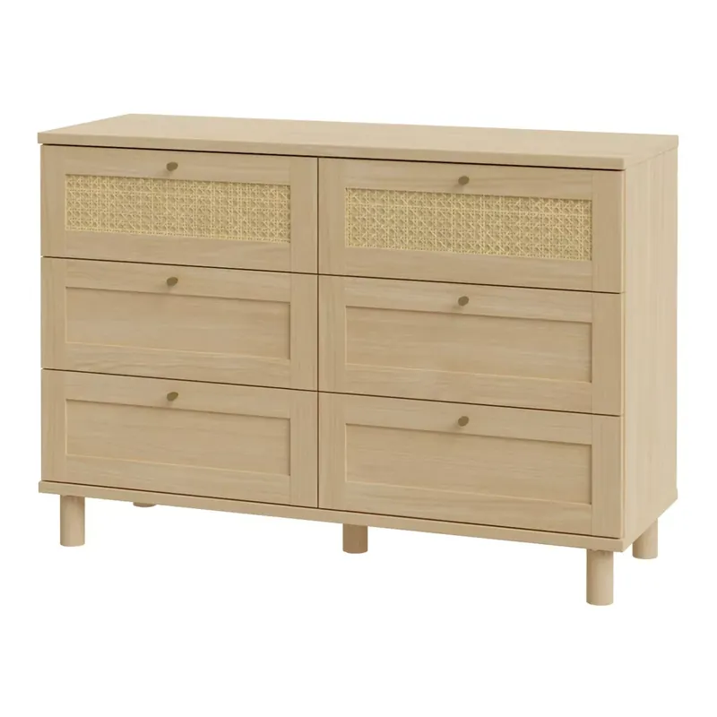 Sparrow Komód - CXSK221-M696 - elegancia tölgy/természetes rattan Utolsó esély