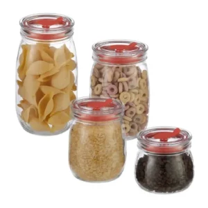 Exkluzív ajánlat AGIN Üveg Tároló Szett 400 ml / 700 ml / 1000 ml / 1400 ml