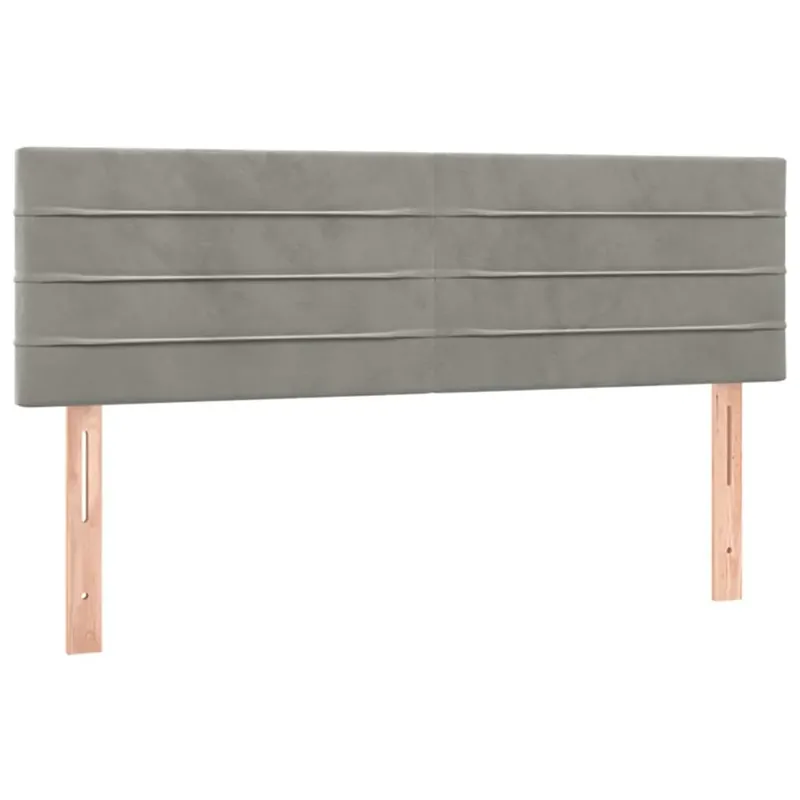 Legkelendőbb 2 db világosszürke bársony fejtámla 72 x 5 x 78/88 cm