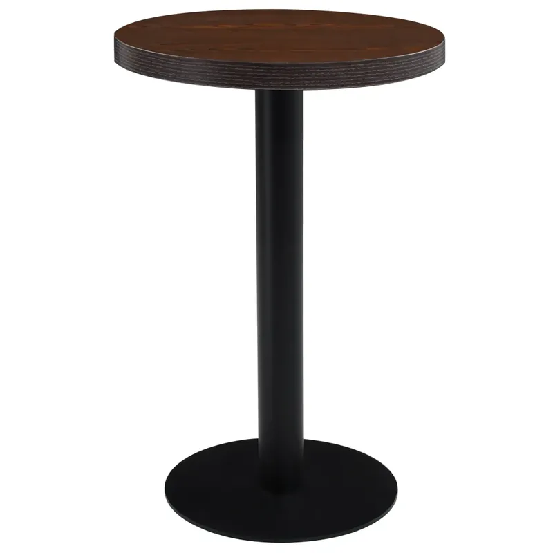 Legnépszerűbb sötétbarna MDF bisztróasztal 50 cm