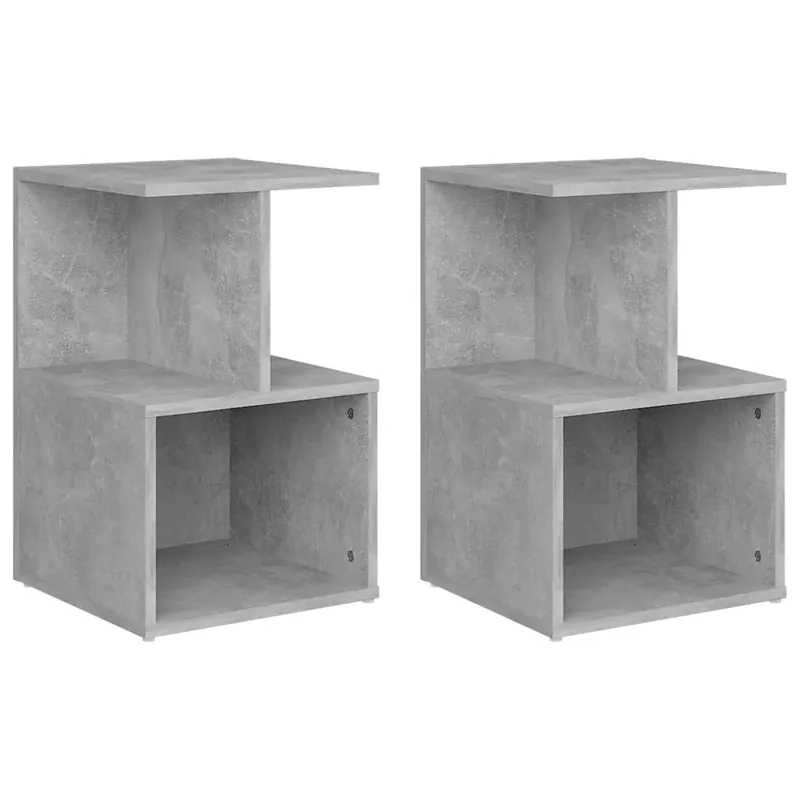 2 db betonszürke forgácslap éjjeliszekrény 35 x 35 x 55 cm Azonnal elérhető