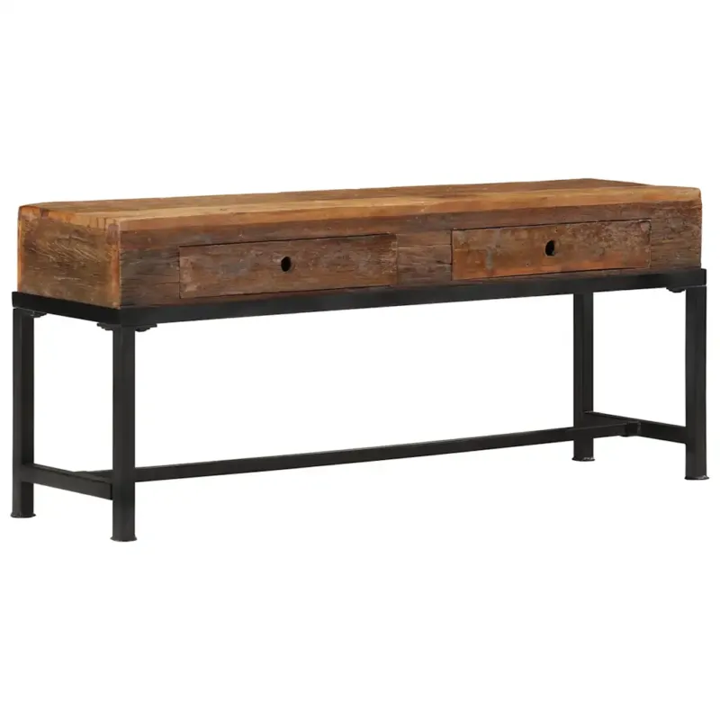 Azonnal elérhető tömör újrahasznosított fa TV-szekrény 110 x 30 x 46 cm