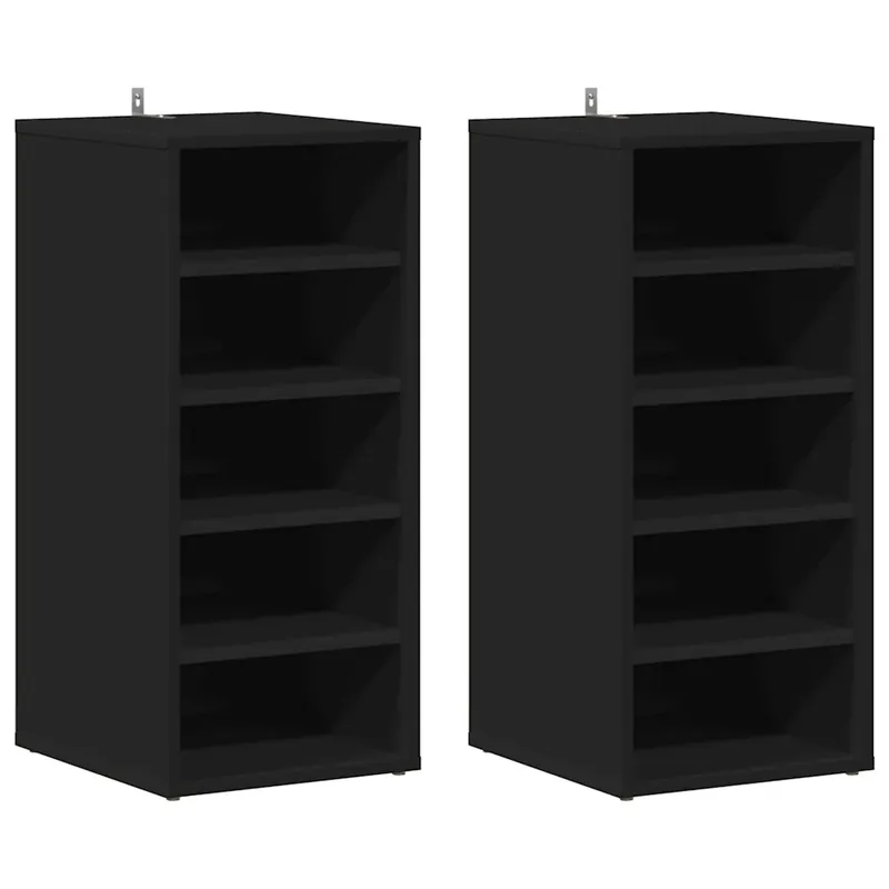 2 db fekete forgácslap cipősszekrény 31,5 x 35 x 70 cm Biztonságos fizetés