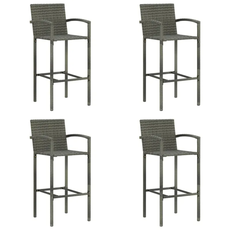 Vedd meg most 4 db szürke polyrattan bárszék